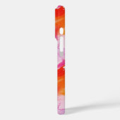 モノグラムウォーターカラーピンクオレンジ抽象芸術 Case-Mate iPhoneケース (裏面 / 左)