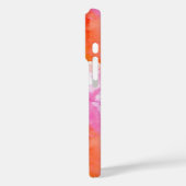 モノグラムウォーターカラーピンクオレンジ抽象芸術 Case-Mate iPhoneケース (裏面 / 左)