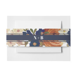 モノグラムウォーターカラーフローラ結婚式招待状 招待状ベリーバンド