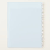 モノグラムウォーターカラーブーケピンクローゼブルードロップ プランナー手帳 (裏面)