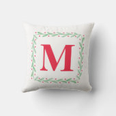 モノグラムウォーターカラーリースクリスマスピロー クッション (裏面)