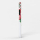 モノグラムウォーターカラーレッドポインセチア花シック Case-Mate iPhoneケース (裏面/右)