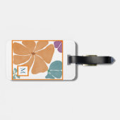 モノグラムウォーターカラーレトロデイジーラゲージタグ ラゲッジタグ (裏面横)