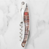 モノグラムウッドコルクスクリュボトルオープナー ソムリエナイフ (正面)