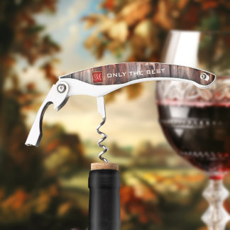 モノグラムウッドコルクスクリュボトルオープナー ソムリエナイフ