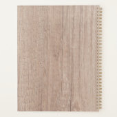 モノグラムウッドボードプランクルックオールドスクリプトテンプレート プランナー手帳 (裏面)