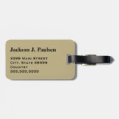 モノグラムウッドランドタングリーン迷彩柄カモフラージュサークル ラゲッジタグ (裏面横)