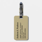 モノグラムウッドランドタングリーン迷彩柄カモフラージュブラック ラゲッジタグ (裏面縦)