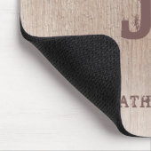 モノグラムウッドルックトレンディーエレガントテンプレート マウスパッド (コーナー)