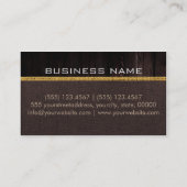 モノグラムウッドルックブラウンバーラップ素朴 名刺 (裏面)