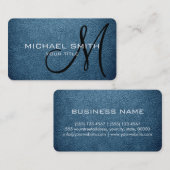 モノグラムエアフォースブルーレザールック 名刺 (正面/裏面)