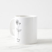 モノグラムエイプリル誕生月花 コーヒーマグカップ (正面左)