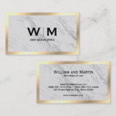 モノグラムエグゼクティブ金ゴールドフレームマーブル 名刺 (正面/裏面)