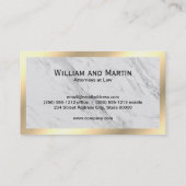 モノグラムエグゼクティブ金ゴールドフレームマーブル 名刺 (裏面)