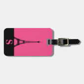 モノグラムエッフェルタワーストライプ/フランスのバラ ラゲッジタグ (正面横)