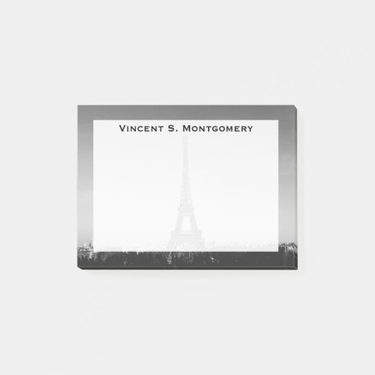 モノグラムエッフェルタワー，パリ，フランス ポストイット (正面)