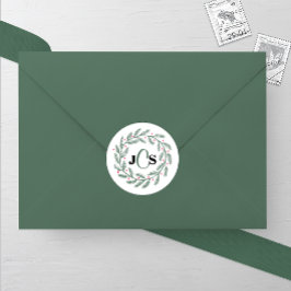 モノグラムエバーグリーン結婚リース ラウンドシール