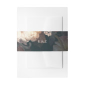 モノグラムエメラルドアンティークビンテージウェディング 招待状ベリーバンド (正面例)