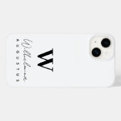 モノグラムエレガンス:エンスミニマモダンリストスタイル Case-Mate iPhoneケース (裏面 (横))