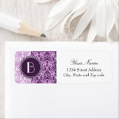 モノグラムエレガントでダマスクのパターンを分割 ラベル (インサイチュ)