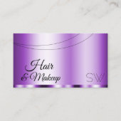 モノグラムエレガントで紫色のグラマラススタイリッシュ 名刺 (正面)