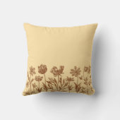 モノグラムエレガントとのミニマルフローラデザイン クッション (裏面)