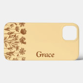 モノグラムエレガントとのミニマルフローラデザイン Case-Mate iPhoneケース (裏面 (横))