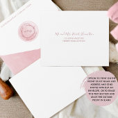 モノグラムエレガントと埃の多いバラ水の色結婚の オールインワン招待状
