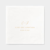 モノグラムエレガントな結婚式 箔ナプキン (正面)