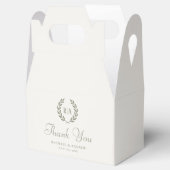 モノグラムエレガントの結婚セージ・グリーンありがとう フェイバーボックス (オープン)