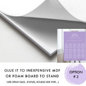 モノグラムエレガントの結婚紫色の座席表の記号 ポスター