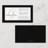 モノグラムエレガントの結婚願い井戸のカード エンクロージャーカード (正面/裏面)