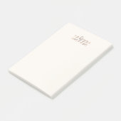 モノグラムエレガントアイボリークリームミニマモダンリスト ポストイット (アングル)