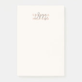 モノグラムエレガントアイボリークリームミニマモダンリスト ポストイット (正面)