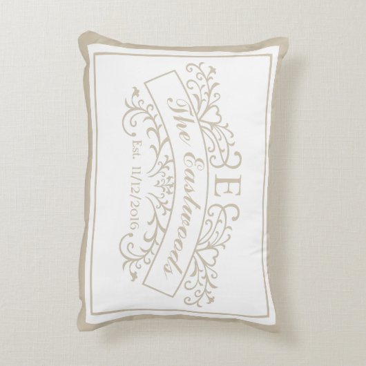 モノグラムエレガントアクセント枕 アクセントクッション (裏面(縦))