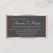 モノグラムエレガントアポイントメントグレイバラグリーンフローラ 名刺 (裏面)