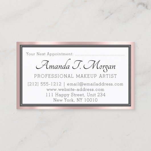 モノグラムエレガントアポイントメントグレイバラダスティブルー 名刺 (裏面)