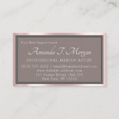 モノグラムエレガントアポイントメントバラフローラフレーム 名刺 (裏面)