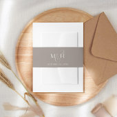 モノグラムエレガントアンパサンド書道トープ 招待状ベリーバンド