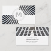 モノグラムエレガントアーキテクチャ2トーンタイル 名刺 (正面/裏面)
