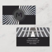 モノグラムエレガントアーキテクチャ2トーンタイル 名刺 (正面/裏面)