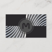 モノグラムエレガントアーキテクチャ2トーンタイル 名刺 (正面)