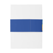 モノグラムエレガントイエローとブルーのフローラ結婚ズ 招待状ベリーバンド (裏面例)