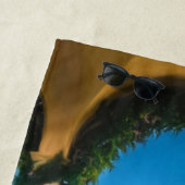 モノグラムエレガントイタリアンヴィラレイクコモファインアート ビーチタオル (インサイチュ)