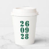 モノグラムエレガントイニシャルウェディングシャワーパーティー 紙コップ (裏面)