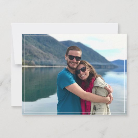 モノグラムエレガントイニシャルカップル名フォト ノートカード (裏面)