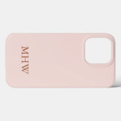 モノグラムエレガントイニシャルシスタイリッシュック赤面ピンク Case-Mate iPhoneケース (裏面 (横))