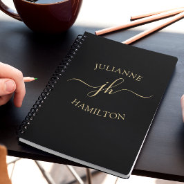 モノグラムエレガントイニシャルスクリプト名ノートブック ノートブック