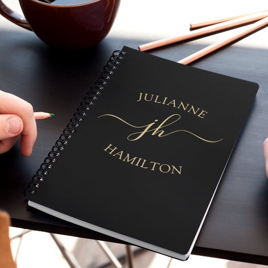 モノグラムエレガントイニシャルスクリプト名ノートブック ノートブック