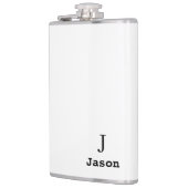 モノグラムエレガントイニシャル名パーソナライズされた フラスク (左)